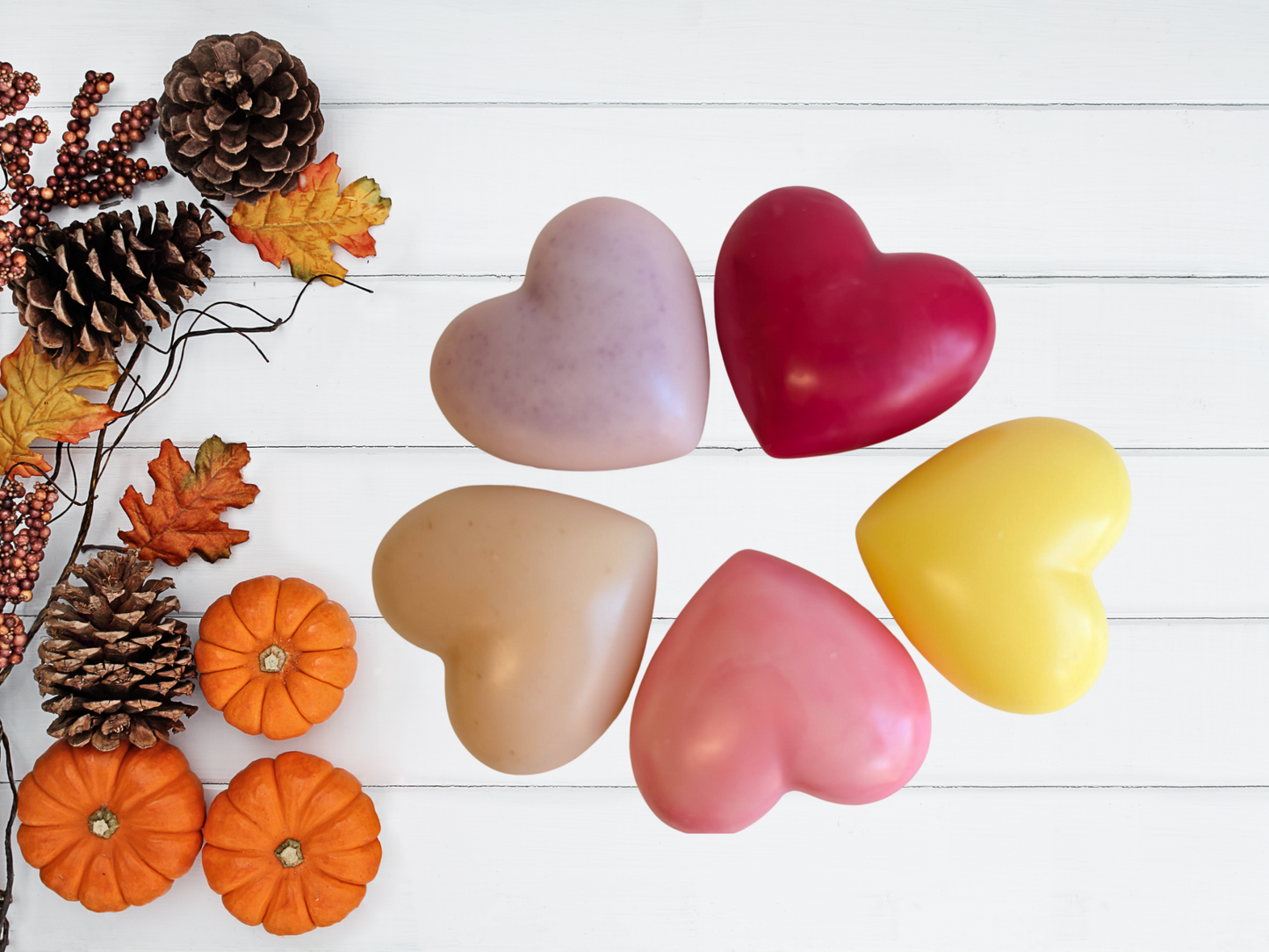 Handcrafted Closet & Drawer heart Sachet - Cozy & Comforting – Warm, Inviting Scents for Relaxation & Seasonal Gifting - Scented Wax Heart Freshener