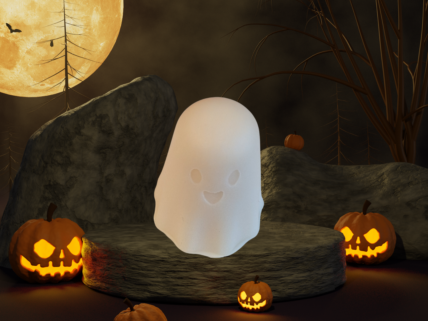 Set of 4 Ghost-Shaped Wax Melts – Halloween Limited Edition – Fall Spooky Scents – Handcrafted Seasonal Home Fragrance