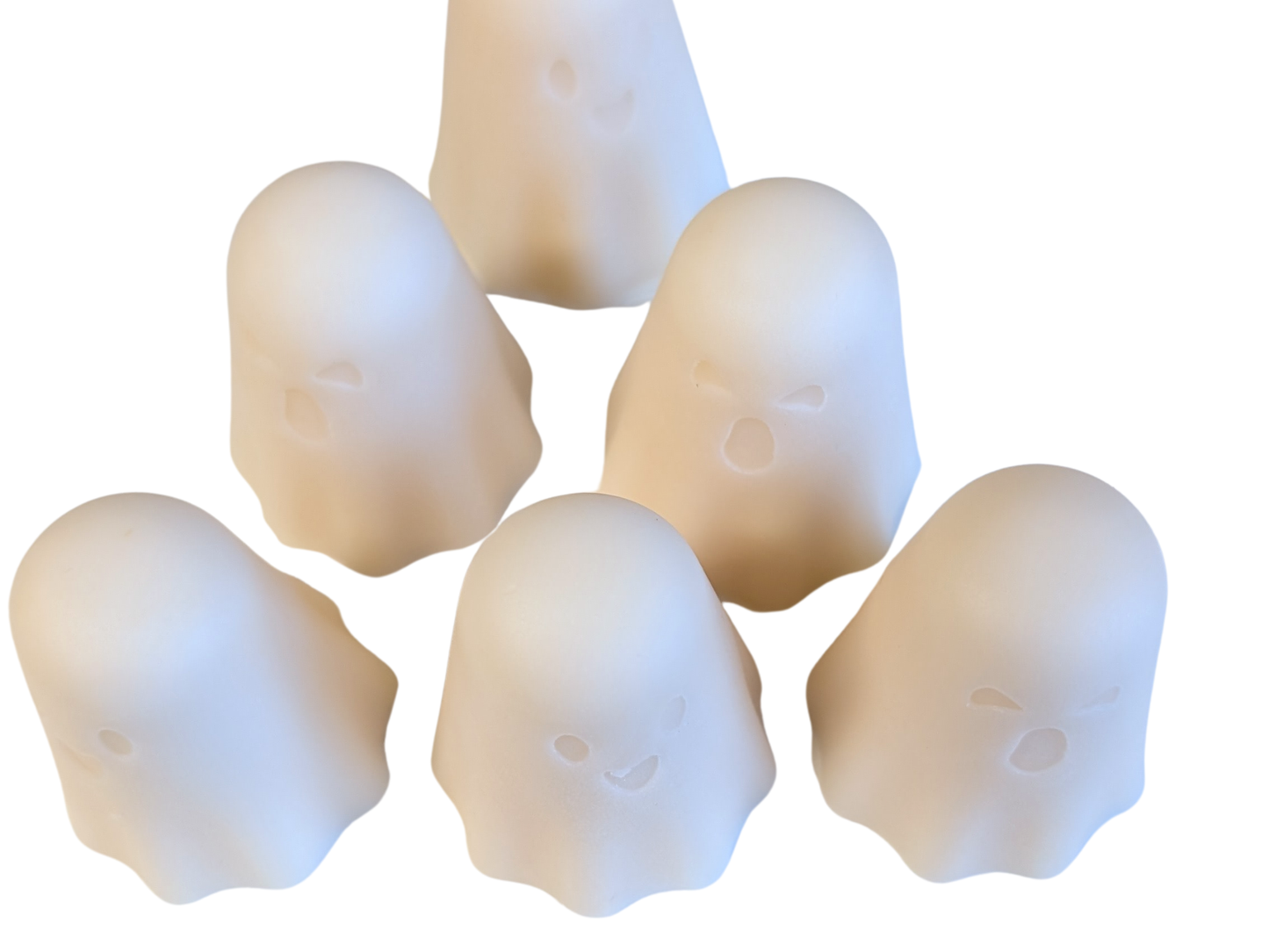 Set of 4 Ghost-Shaped Wax Melts – Halloween Limited Edition – Fall Spooky Scents – Handcrafted Seasonal Home Fragrance