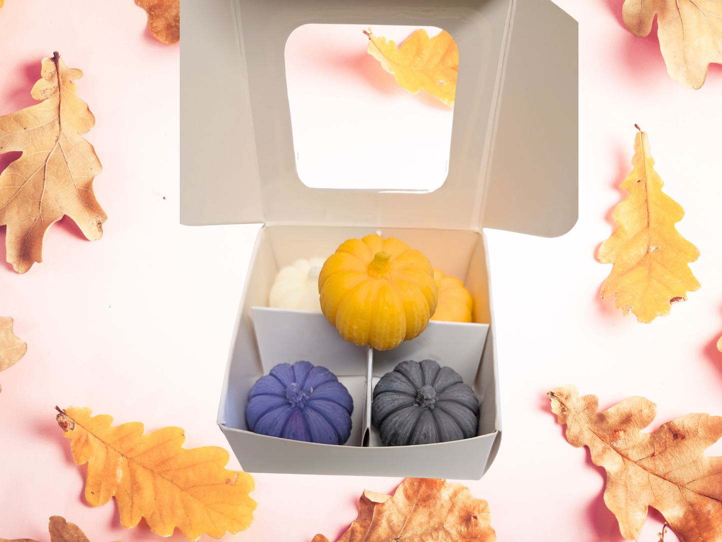 Set of 4 Pumpkin Wax Melts – Fall Limited Edition – Handcrafted Autumn Scented Wax Tarts
