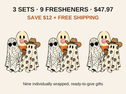 Ghost Gang car freshener bundle: 3 sets, 9 individually wrapped fresheners for $47.97, save $12 plus free shipping
