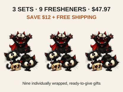 Black Cat car freshener bundle: 3 sets, 9 individually wrapped fresheners for $47.97, save $12 plus free shipping
