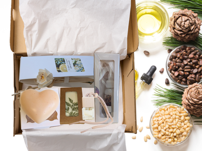 Cedar & Stone Gift Box – Woodsy Unisex Home Fragrance Set | 3-Piece, 4-Piece, or 6-Piece Options | Gift for Men & Women, Ready to Give