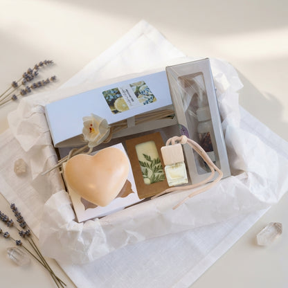 Cedar & Stone Gift Box – Woodsy Unisex Home Fragrance Set | 3-Piece, 4-Piece, or 6-Piece Options | Gift for Men & Women, Ready to Give