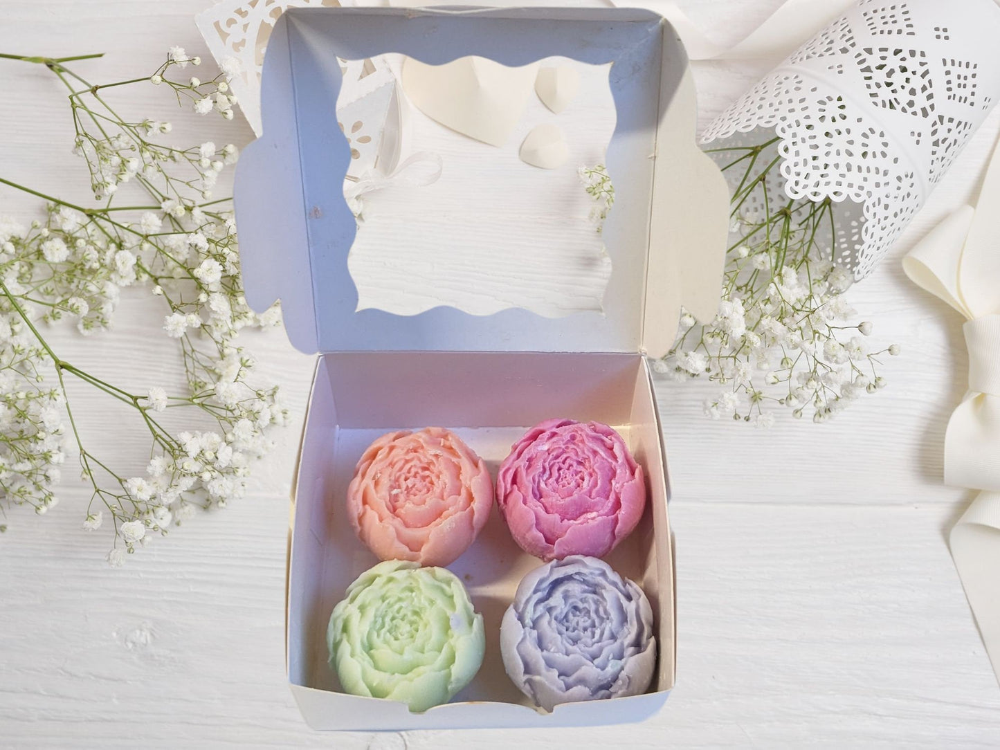 Wholesale Strong scented peony flower wax melts set of 100 |Scented wax melts in bulk |  Gift for home | corporate gifts | Air freshener