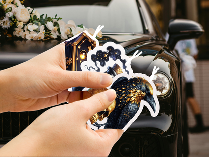 Gothic Nights Car Freshener Set of 3 — Coffin, Poison Bottle &amp; Raven