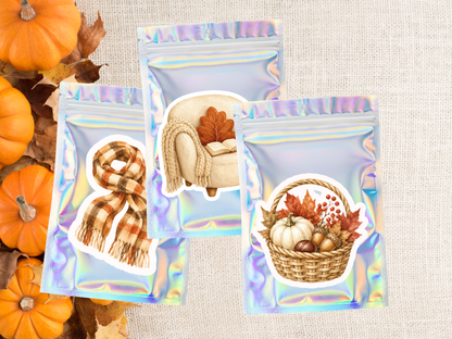 Cozy Fall Car Freshener Set of 3 — Cozy armchair, Scarf, Harvest basket