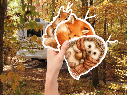 Woodland Friends Car Freshener Set of 3 — Fox, Squirrel &amp; Hedgehog