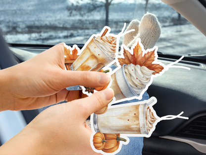 Harvest Coffee Car Freshener Set of 3 — Hot, Iced & To-Go