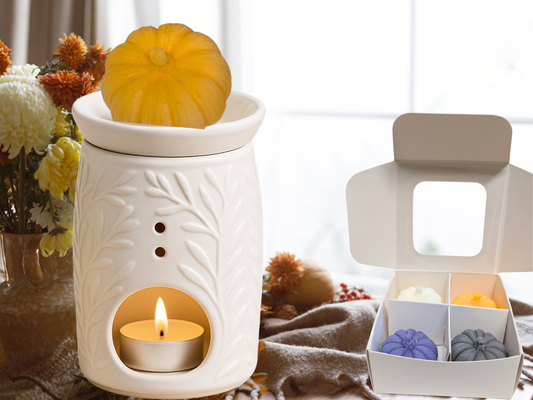 Set of 4 Pumpkin Wax Melts – Fall Limited Edition – Handcrafted Autumn Scented Wax Tarts