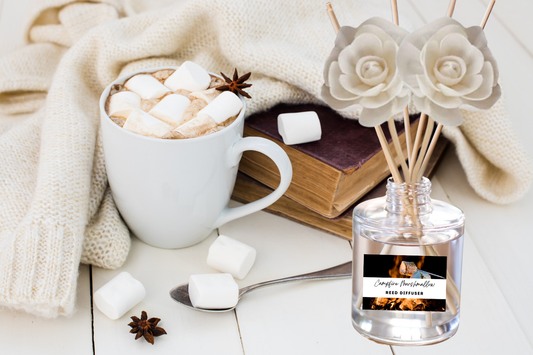 Warm & Cozy Reed Diffuser Collection – Comforting Scents with Vanilla, Pear, Marshmallow & Sweet Florals