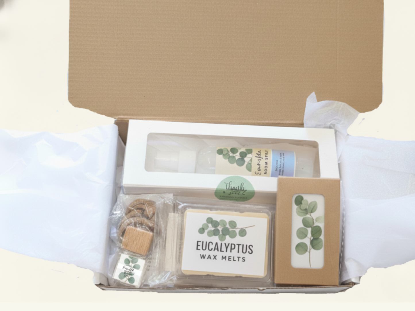 Eucalyptus Retreat Gift Box – Fresh Aromatherapy Spa Set | 3-Piece, 4-Piece, or 6-Piece Options | Refreshing Home Fragrance Gift