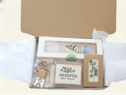Eucalyptus Retreat Gift Box – Fresh Aromatherapy Spa Set | 3-Piece, 4-Piece, or 6-Piece Options | Refreshing Home Fragrance Gift