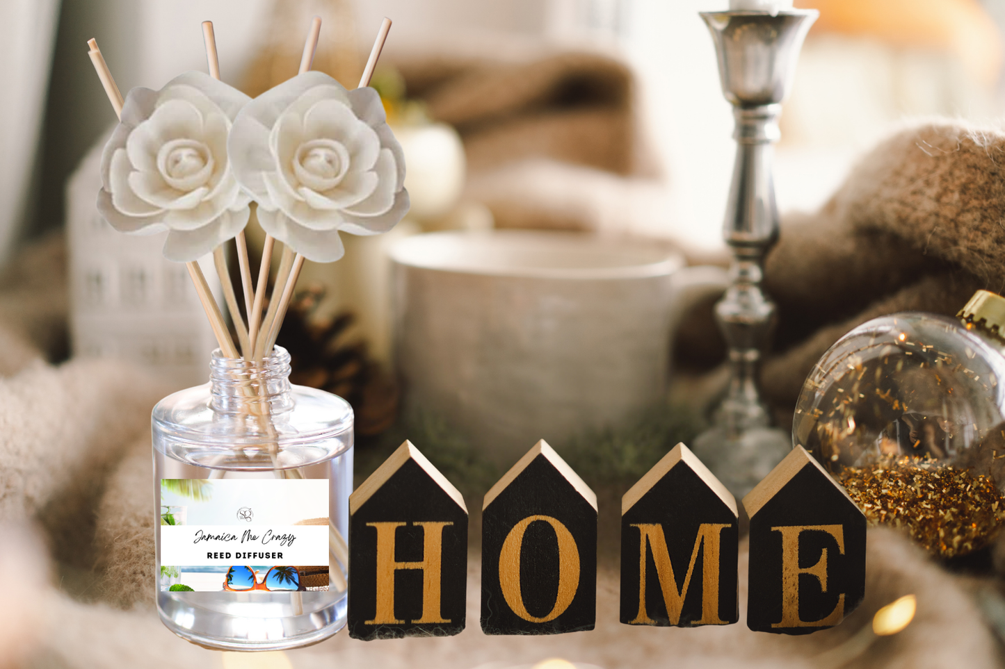 Warm & Cozy Reed Diffuser Collection – Comforting Scents with Vanilla, Pear, Marshmallow & Sweet Florals