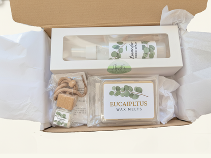 Eucalyptus Retreat Gift Box – Fresh Aromatherapy Spa Set | 3-Piece, 4-Piece, or 6-Piece Options | Refreshing Home Fragrance Gift