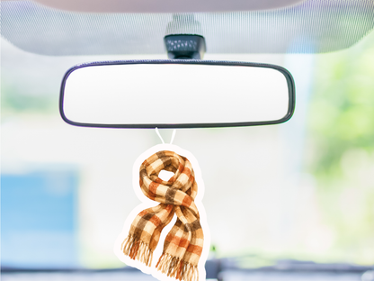 Cozy Fall Car Freshener Set of 3 — Cozy armchair, Scarf, Harvest basket