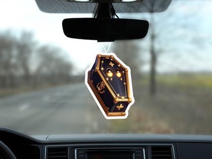 Gothic Nights Car Freshener Set of 3 — Coffin, Poison Bottle &amp; Raven