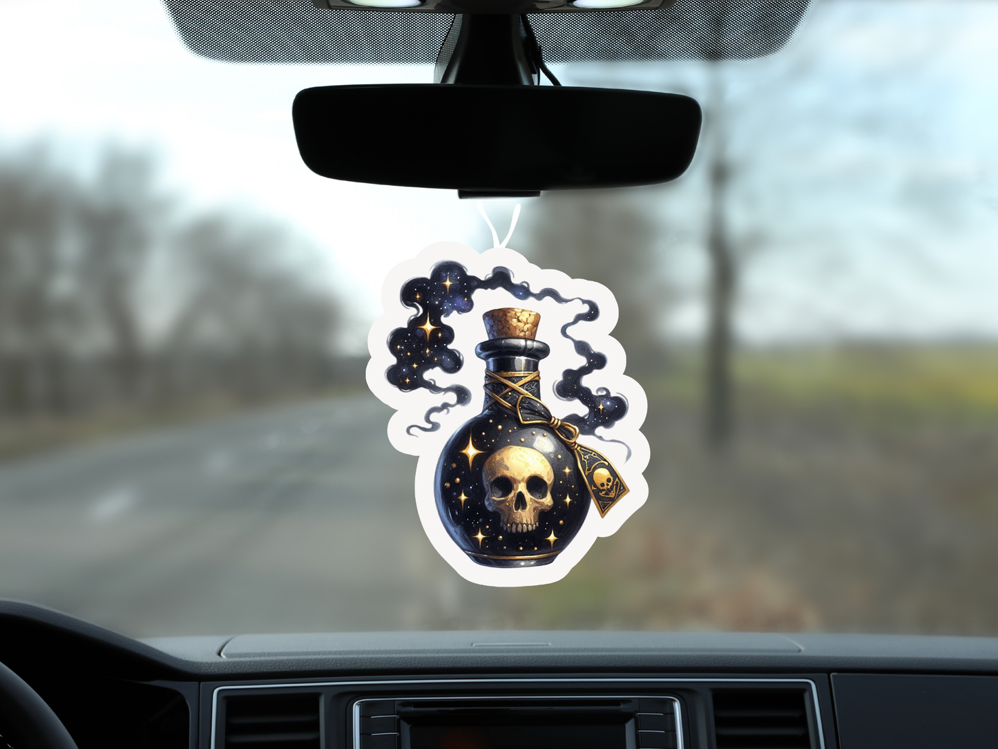 Gothic Nights Car Freshener Set of 3 — Coffin, Poison Bottle &amp; Raven