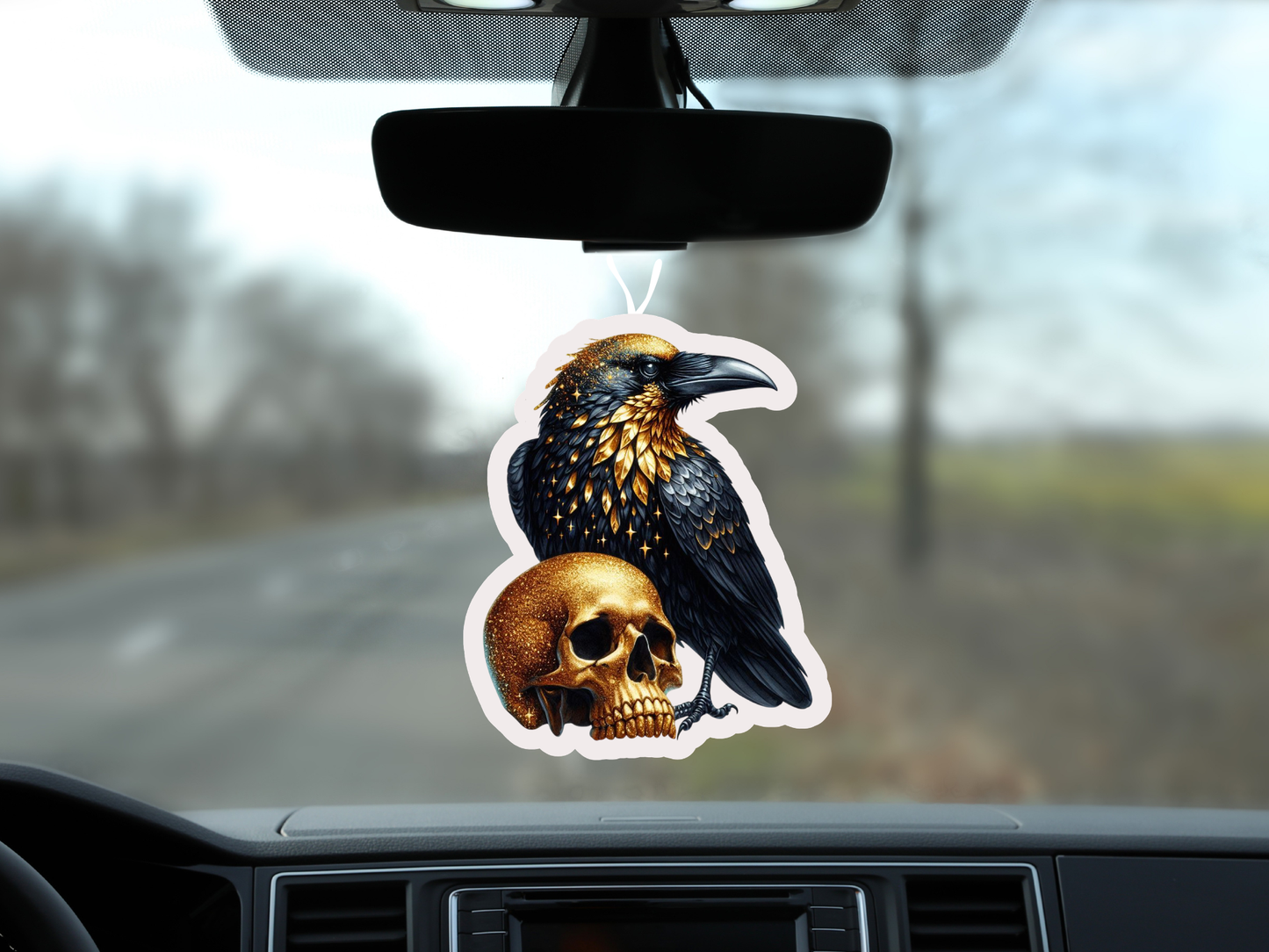 Gothic Nights Car Freshener Set of 3 — Coffin, Poison Bottle &amp; Raven