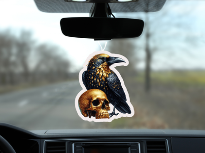 Gothic Nights Car Freshener Set of 3 — Coffin, Poison Bottle &amp; Raven