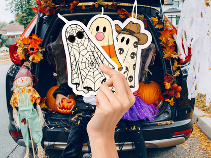 Ghost Gang Car Freshener Set of 3 — Candy Corn, Cowboy &amp; Spiderweb
