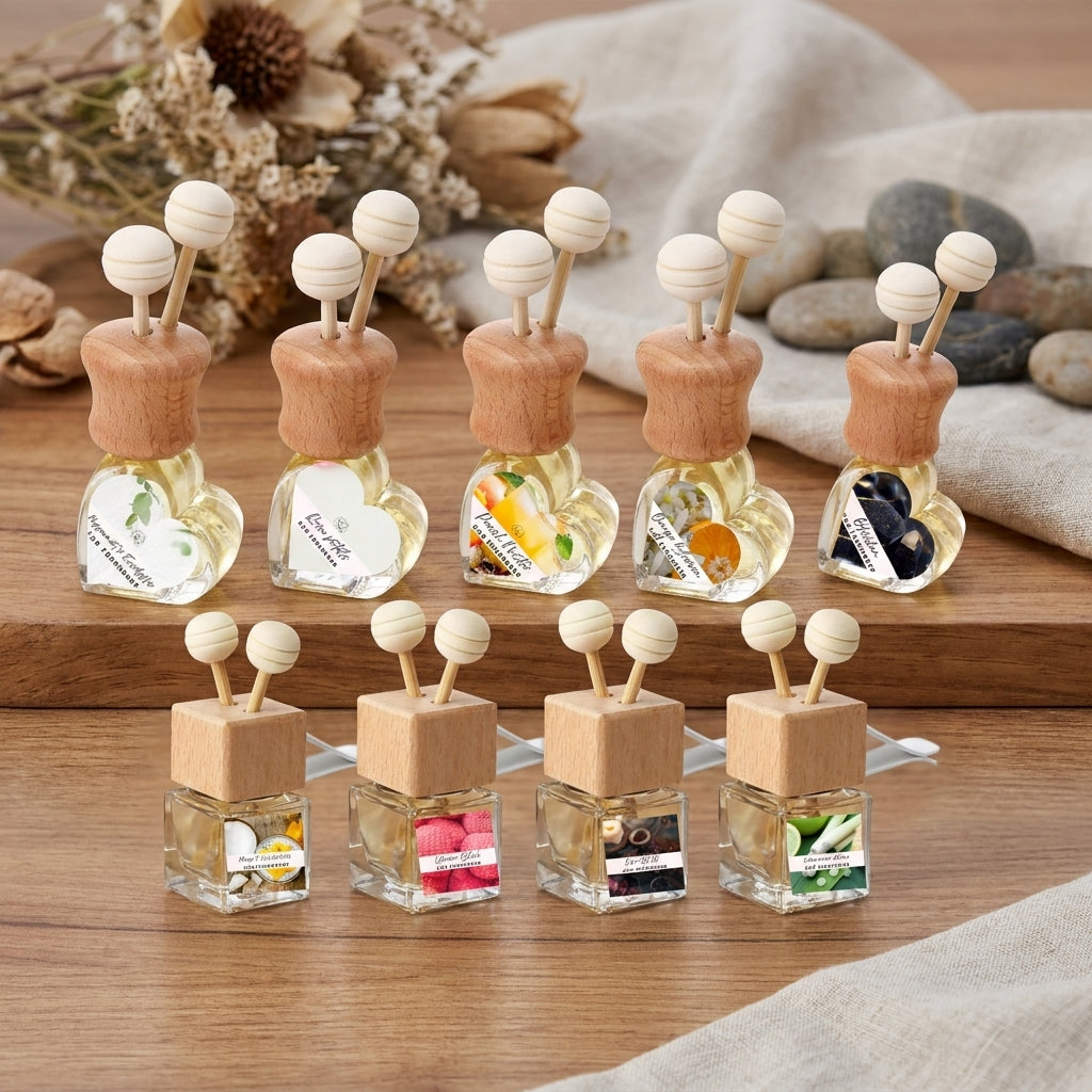 Vent-clip car diffuser, in vanilla, pear and marshmallow scents