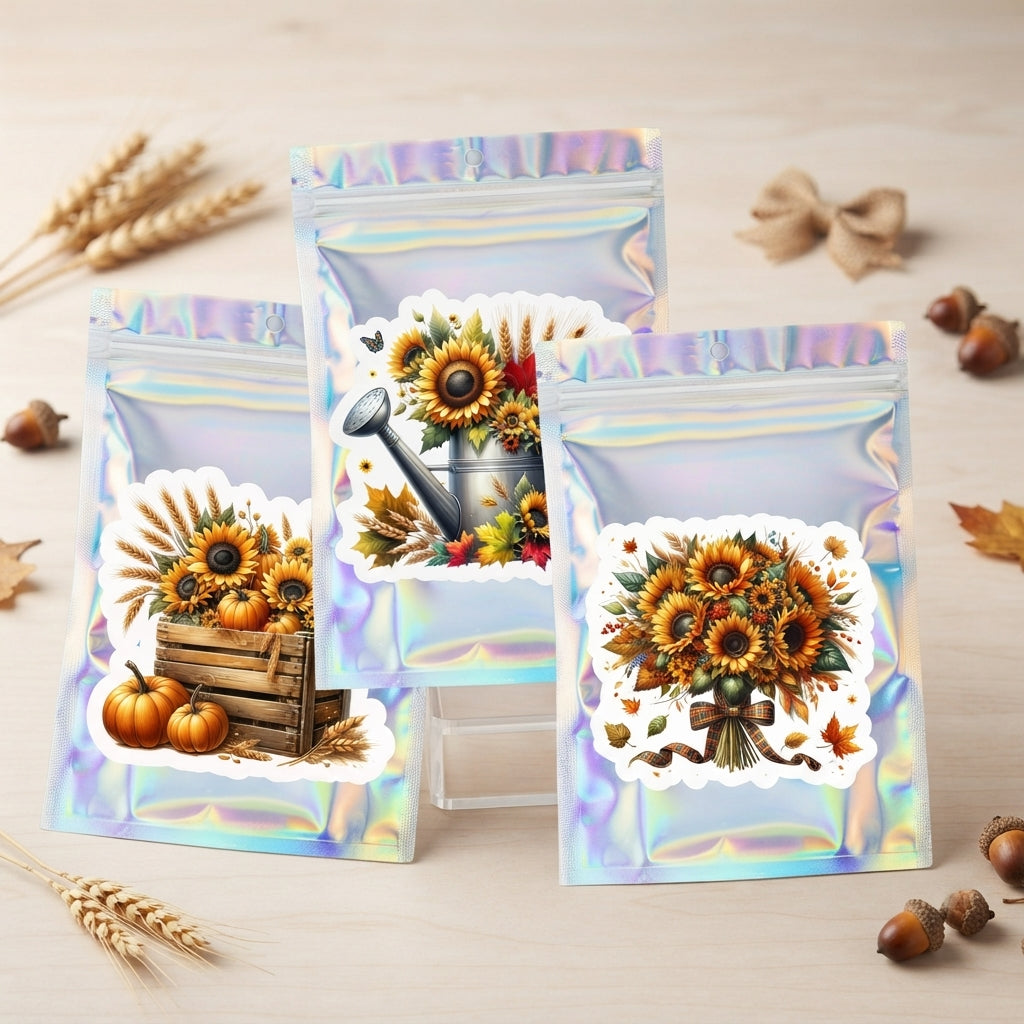 Sunflower Harvest Car Freshener Set of 3 — Bouquet, Watering Can & Crate