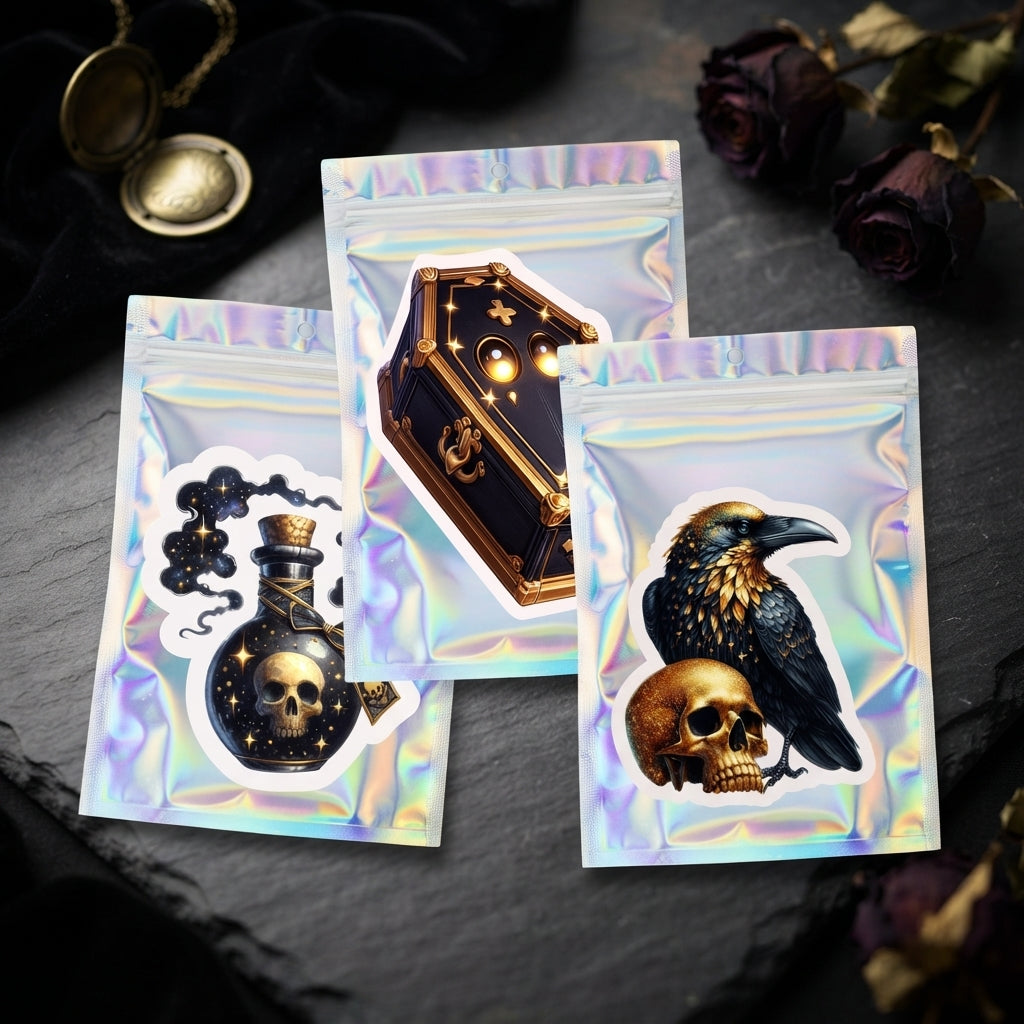 Gothic Nights Car Freshener Set of 3 — Coffin, Poison Bottle & Raven