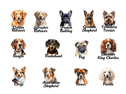 Dog Breed Car Air Freshener | 20+ Breeds | Double Sided |  High-Margin Pet Gift | Scented | Dog Mom Dog Dad Bestseller