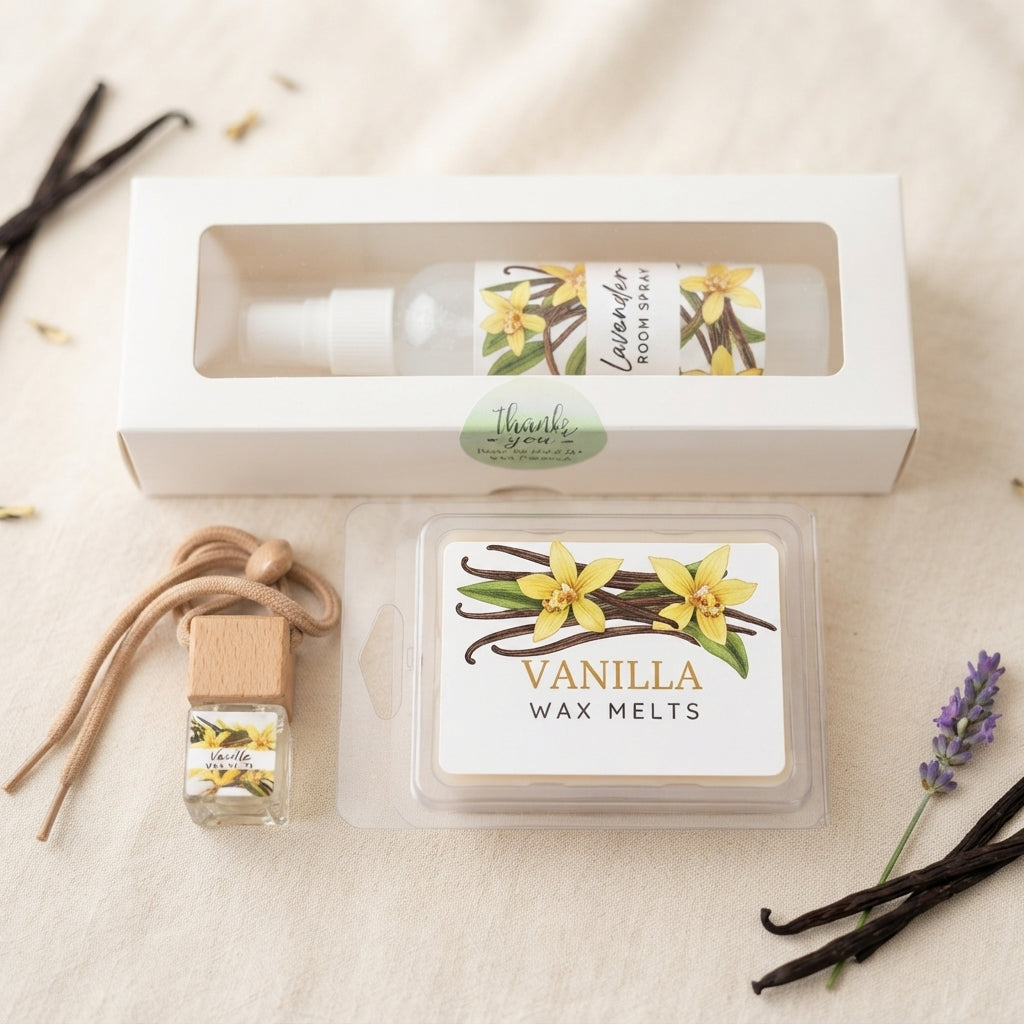 Vanilla Comfort Gift Box – Cozy Home Fragrance Set | 3, 4 or 6 Pieces