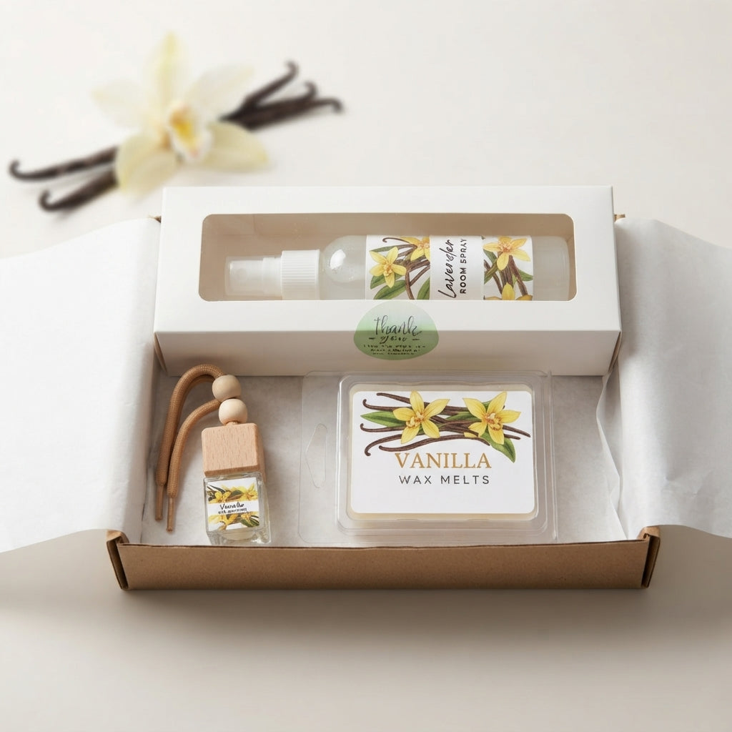 Vanilla Comfort Gift Box – Cozy Home Fragrance Set | 3, 4 or 6 Pieces