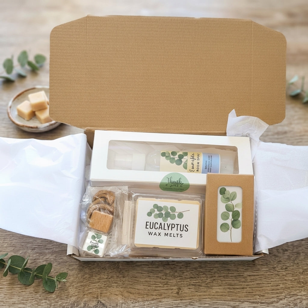 Eucalyptus Retreat Gift Box – Aromatherapy Spa Set | 3, 4 or 6 Pieces