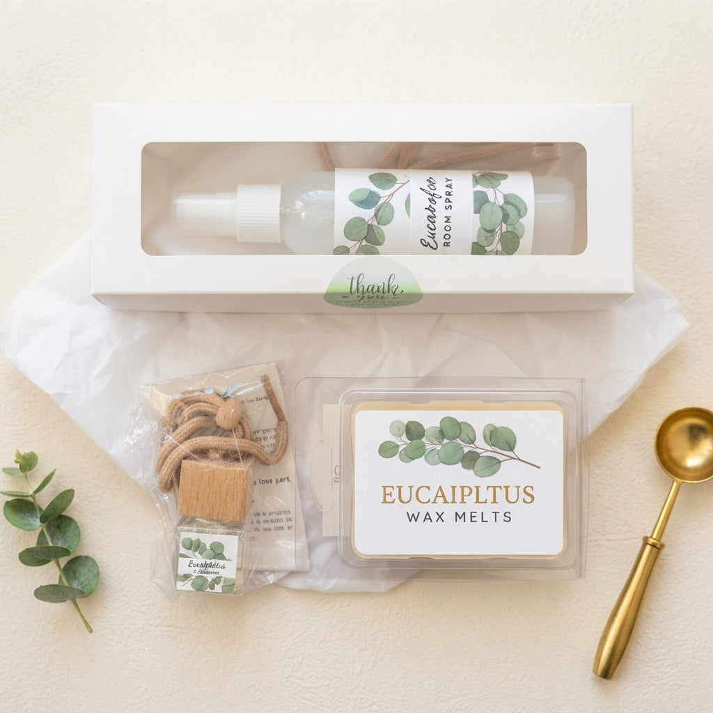 Eucalyptus Retreat Gift Box – Aromatherapy Spa Set | 3, 4 or 6 Pieces