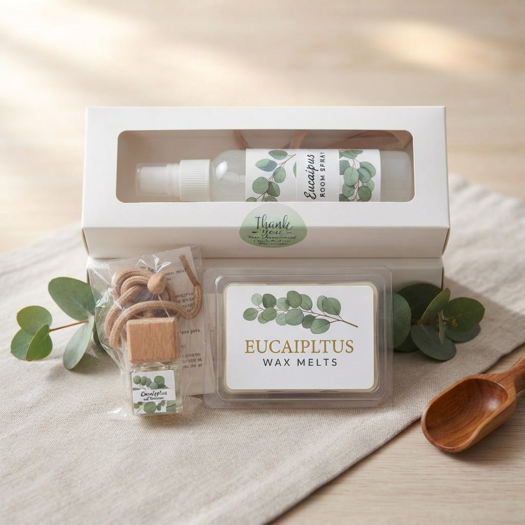 Eucalyptus Retreat Gift Box – Aromatherapy Spa Set | 3, 4 or 6 Pieces
