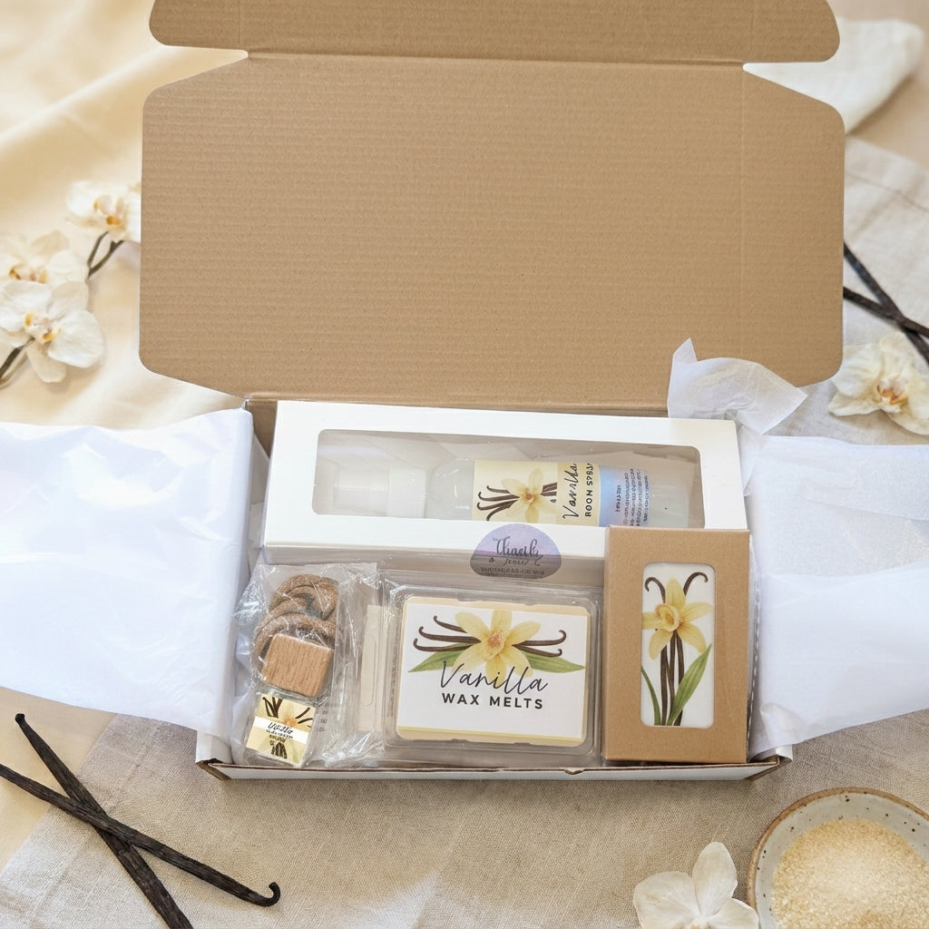 Vanilla Comfort Gift Box – Cozy Home Fragrance Set | 3, 4 or 6 Pieces