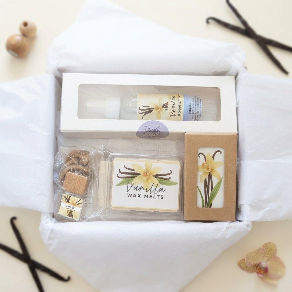 Vanilla Comfort Gift Box – Cozy Home Fragrance Set | 3, 4 or 6 Pieces