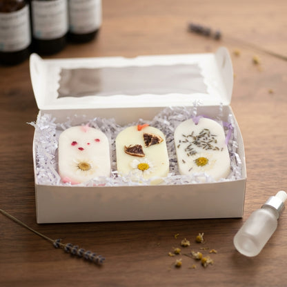 Botanical Wax Sachet Trio — Lavender, Cherry Blossom & Orange Blossom