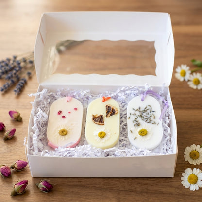 Botanical Wax Sachet Trio — Lavender, Cherry Blossom & Orange Blossom