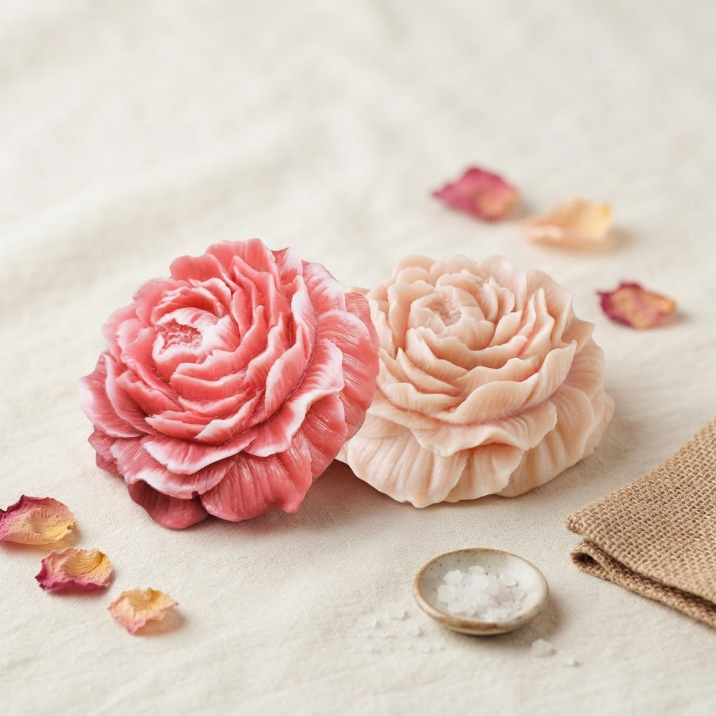 Decorative scented wax flower freshener in festive limited-edition scents