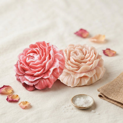 Decorative scented wax flower freshener in festive limited-edition scents