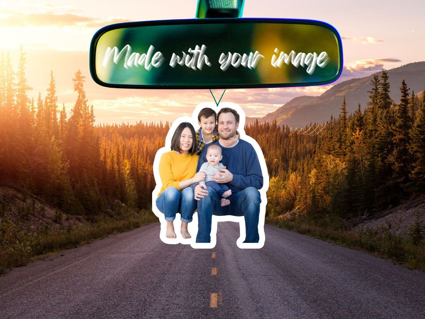 Fall scents Custom family photo freshener| car freshener | Friends photo gift | Car freshie | New car gift | Custom photo car gift | Autumn