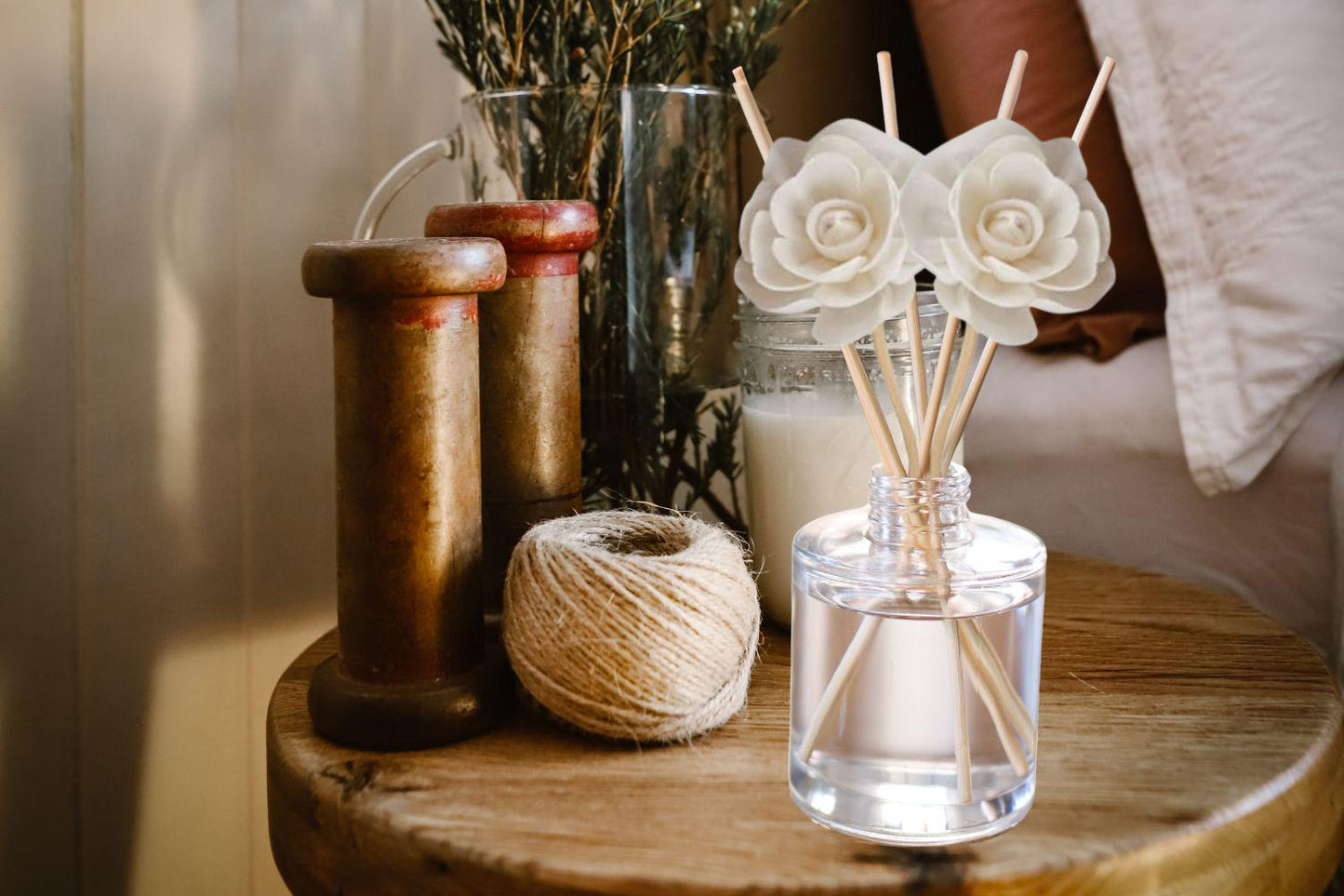 Warm & Comforting Reed Diffuser Non-Toxic Scents Earthy Home Decor