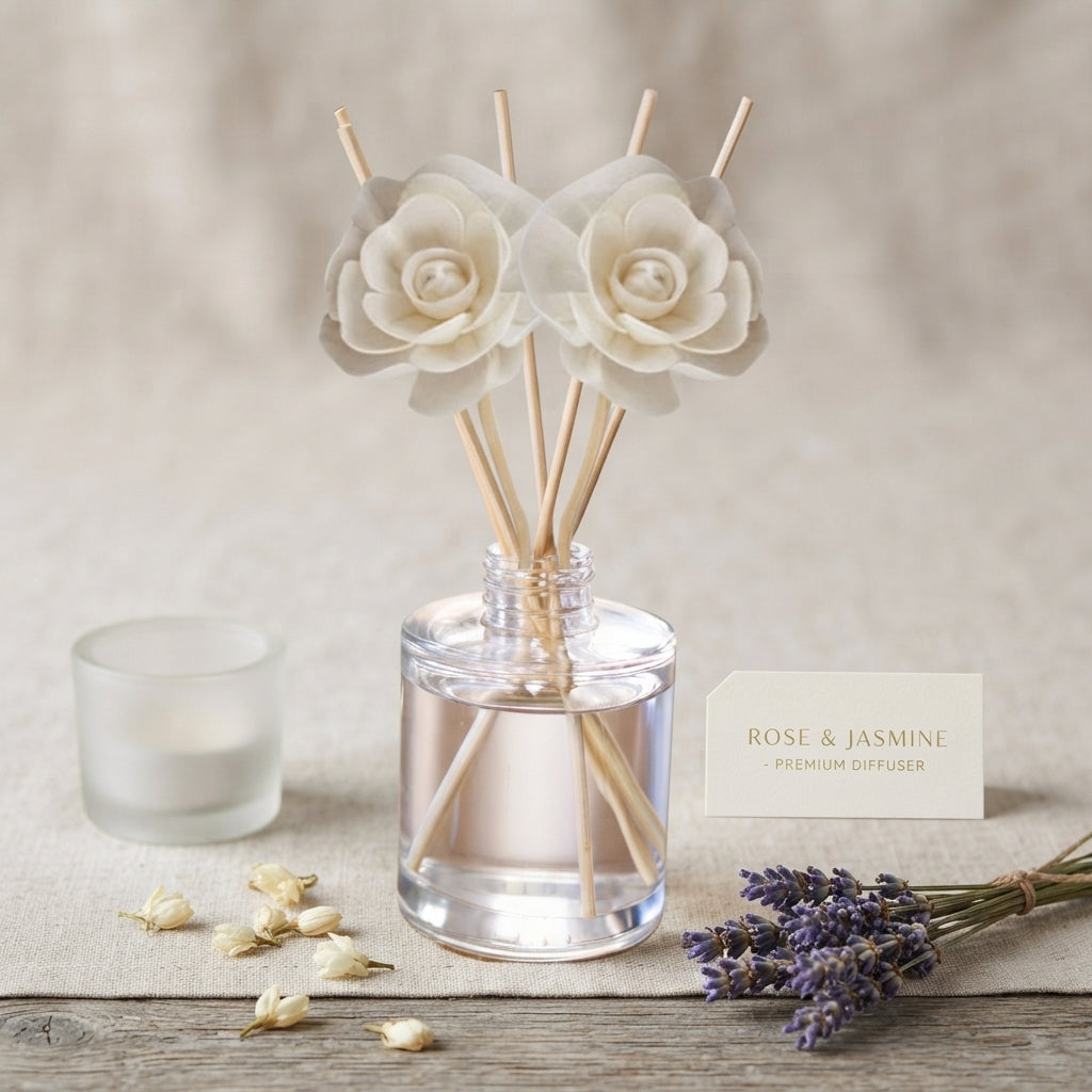 Floral & Feminine Reed Diffuser Collection – Rose, Lavender & Jasmine
