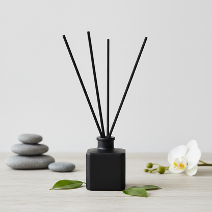 Bold & Masculine Reed Diffuser – Wood, Smoke & Obsidian