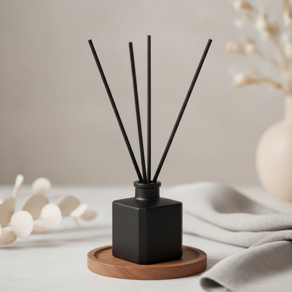 Bold & Masculine Reed Diffuser – Wood, Smoke & Obsidian