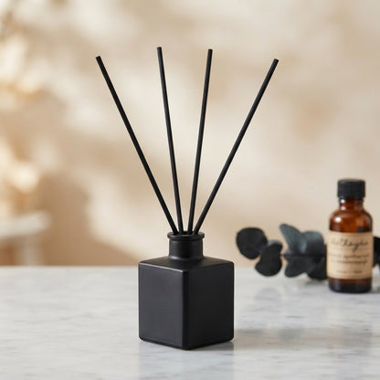 Bold & Masculine Reed Diffuser – Wood, Smoke & Obsidian