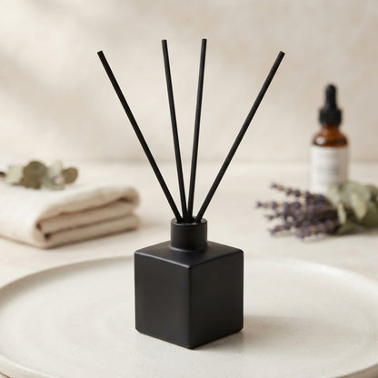 Bold & Masculine Reed Diffuser – Wood, Smoke & Obsidian