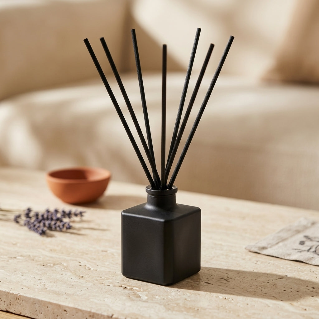 Bold & Masculine Reed Diffuser – Wood, Smoke & Obsidian