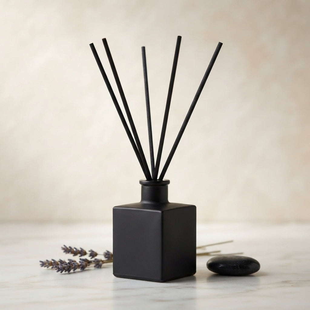 Bold & Masculine Reed Diffuser – Wood, Smoke & Obsidian