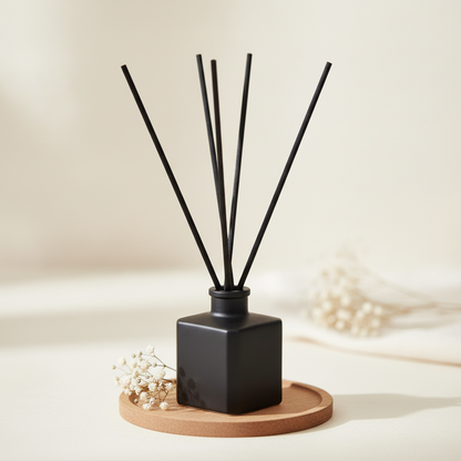 Bold & Masculine Reed Diffuser – Wood, Smoke & Obsidian